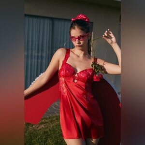 NWT For Love and Lemons Cordelia Slip Dress - Small 🌹